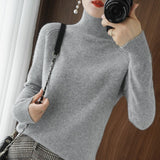 Turtleneck Cashmere sweater  women winter cashmere jumpers  knit  female long sleeve thick loose pullover