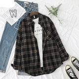 Plaid Shirts Womens Blouses And Tops Long Sleeve Female Casual Print Shirts Loose Cotton Checked Lady Outwear Spring News