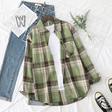 Plaid Shirts Womens Blouses And Tops Long Sleeve Female Casual Print Shirts Loose Cotton Checked Lady Outwear Spring News