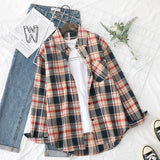 Plaid Shirts Womens Blouses And Tops Long Sleeve Female Casual Print Shirts Loose Cotton Checked Lady Outwear Spring News