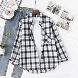 Plaid Shirts Womens Blouses And Tops Long Sleeve Female Casual Print Shirts Loose Cotton Checked Lady Outwear Spring News