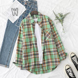 Plaid Shirts Womens Blouses And Tops Long Sleeve Female Casual Print Shirts Loose Cotton Checked Lady Outwear Spring News