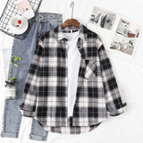 Plaid Shirts Womens Blouses And Tops Long Sleeve Female Casual Print Shirts Loose Cotton Checked Lady Outwear Spring News