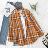 Plaid Shirts Womens Blouses And Tops Long Sleeve Female Casual Print Shirts Loose Cotton Checked Lady Outwear Spring News