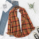 Plaid Shirts Womens Blouses And Tops Long Sleeve Female Casual Print Shirts Loose Cotton Checked Lady Outwear Spring News