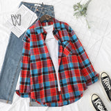 Plaid Shirts Womens Blouses And Tops Long Sleeve Female Casual Print Shirts Loose Cotton Checked Lady Outwear Spring News