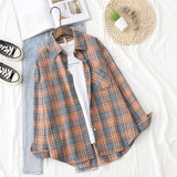 Plaid Shirts Womens Blouses And Tops Long Sleeve Female Casual Print Shirts Loose Cotton Checked Lady Outwear Spring News