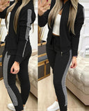 2022  Women Two Piece Set Outfits Autumn Women's Tracksuit Zipper Top And Pants Casual Sport Suit Winter 2 Piece Woman Set - Bjlxn