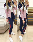 2022  Women Two Piece Set Outfits Autumn Women's Tracksuit Zipper Top And Pants Casual Sport Suit Winter 2 Piece Woman Set - Bjlxn