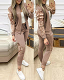 2022  Women Two Piece Set Outfits Autumn Women's Tracksuit Zipper Top And Pants Casual Sport Suit Winter 2 Piece Woman Set - Bjlxn