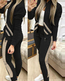 2022  Women Two Piece Set Outfits Autumn Women's Tracksuit Zipper Top And Pants Casual Sport Suit Winter 2 Piece Woman Set - Bjlxn