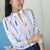 JFUNCY Plus Size Women White Tops and Blouses Fashion Stripe Print Casual Long Sleeve Office Lady Work Shirts Female Slim Blusas - Bjlxn