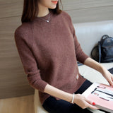 2022  Women Sweaters And Pullovers Autumn Winter Long Sleeve Pull Femme Solid Pullover Female Casual Short Knitted Sweater W1629 - Bjlxn