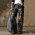 2023 Fashion Chic Woman High Waisted Straight Cute Female Denim Long Trousers Loose Vintage Printed Women Long Jeans #G3