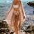 Women Golden Beach Long Maxi Dress Bikini Cover Up Cardigan Swimwear Bathing Suit Beachwear Summer Cover Ups Dresses - Bjlxn