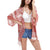 Womens Boho Printed Kimono Beach Cover Up Fashionable Summer Open Front Loose Cardigan Top With Tassel Thin Jumper Tops Holiday - Bjlxn