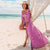 Beach Dress Summer Print Swimwear Women Sexy Cover Up Solid Long Tunic Bubble Sleeve Swimsuit With Belt Bathing Suit