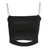 Black Corset Top Sexy Cute Spaghetti Strap Crop Top Fashion High Street Summer Women Cami Top 90s Y2k Aesthetic Camisole