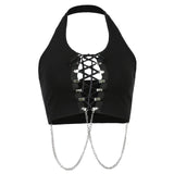 Black Corset Top Sexy Cute Spaghetti Strap Crop Top Fashion High Street Summer Women Cami Top 90s Y2k Aesthetic Camisole