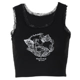 Black Corset Top Sexy Cute Spaghetti Strap Crop Top Fashion High Street Summer Women Cami Top 90s Y2k Aesthetic Camisole